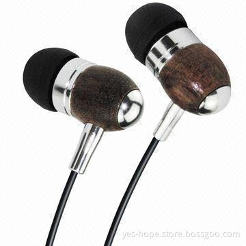 MP3 Stereo Wooden Earphones